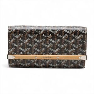 Goyard Leather Pouch Brown Monte Carlo